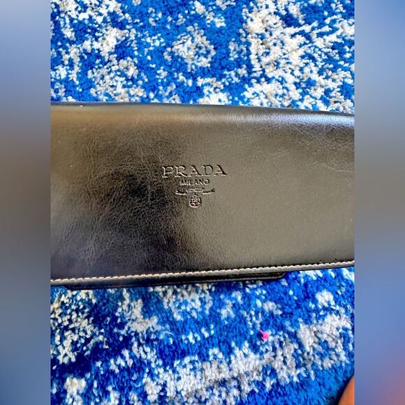 Vintage Y2K Prada Black Leather Wallet - Picture 1 of 8